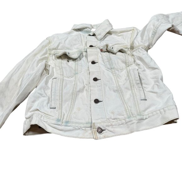 Vintage Levi's Men's Trucker Denim Whit‎ Jacket Sz 42 [FLAWS] - Picture 7 of 15